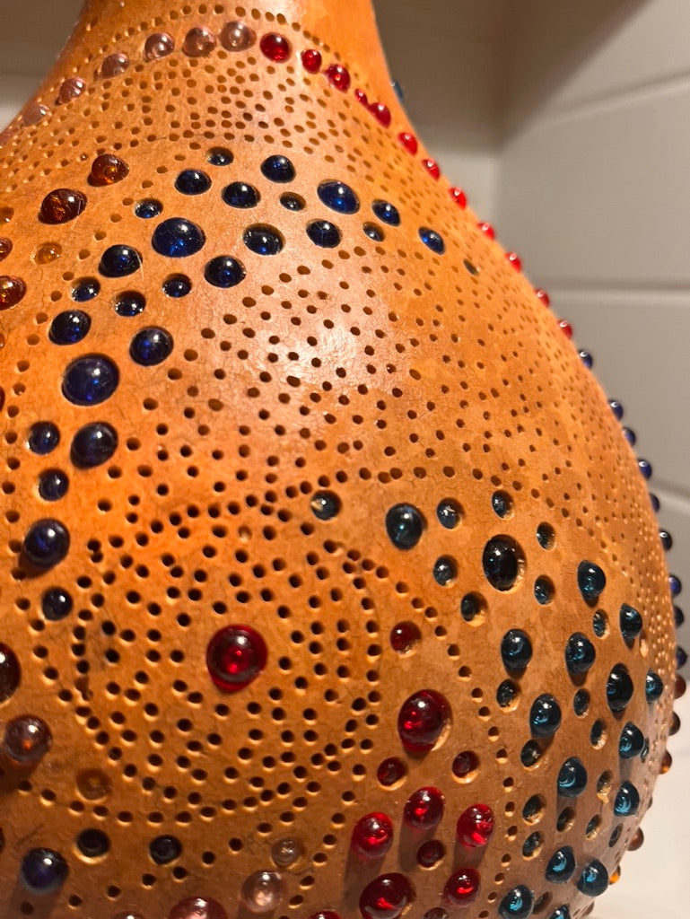 Swirling Galaxy XL Gourd Lamp