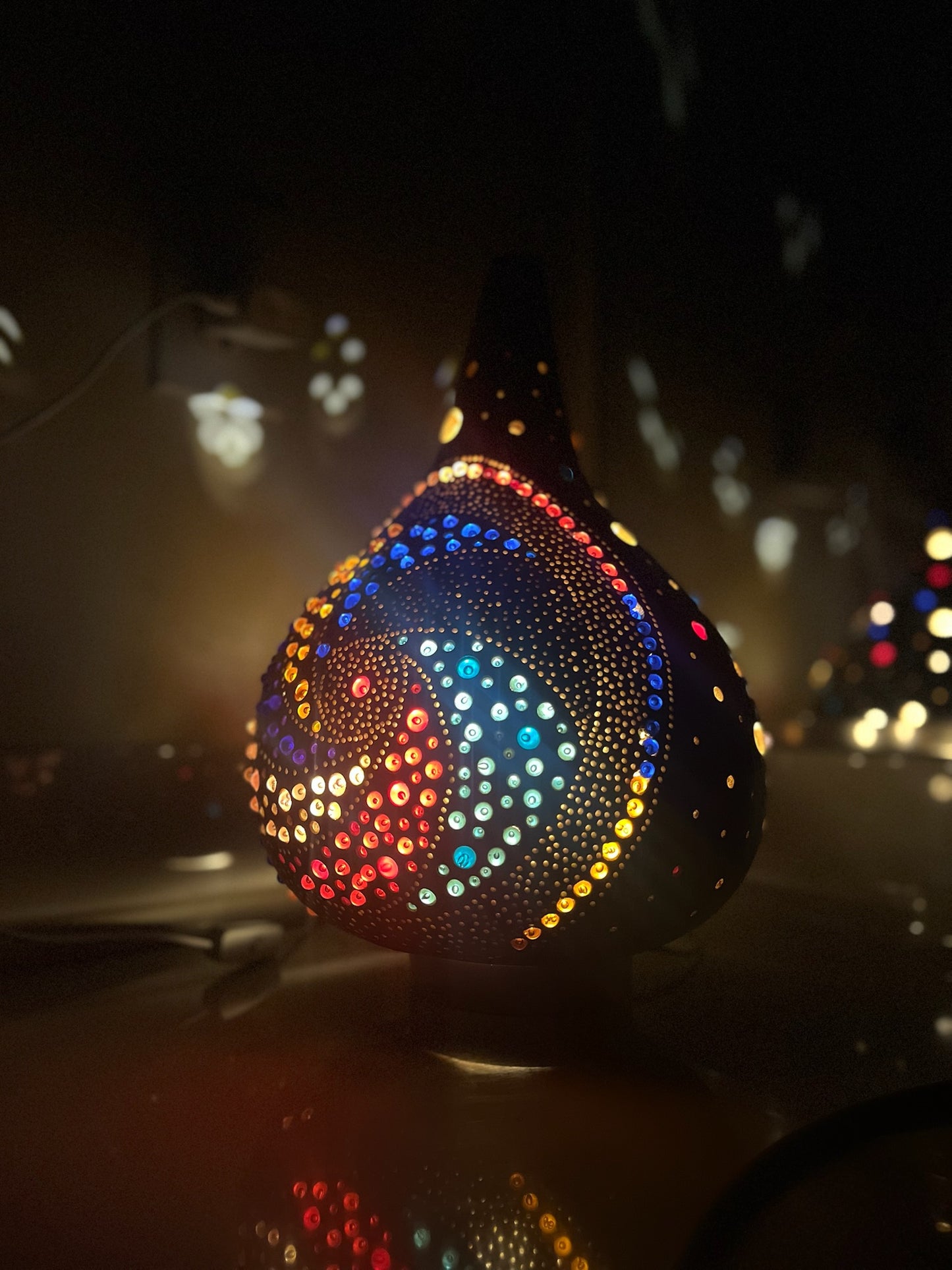 Swirling Galaxy XL Gourd Lamp