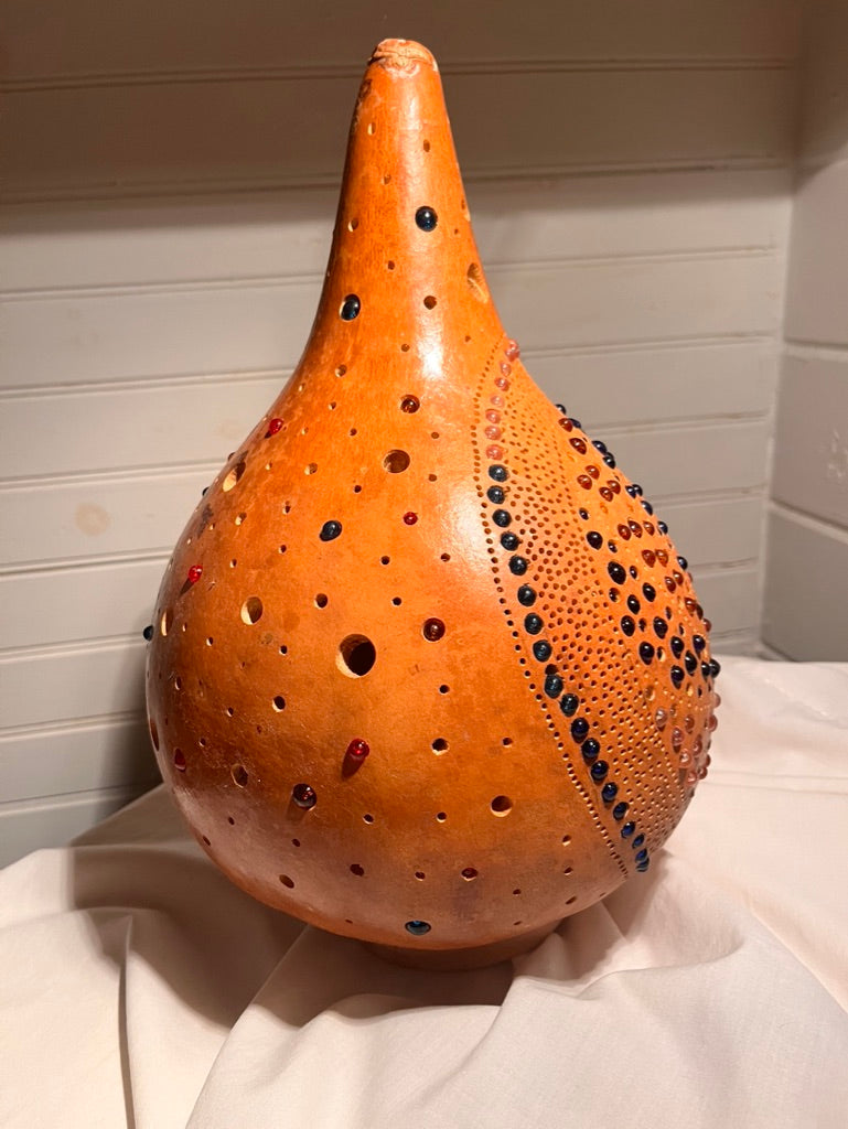 Swirling Galaxy XL Gourd Lamp