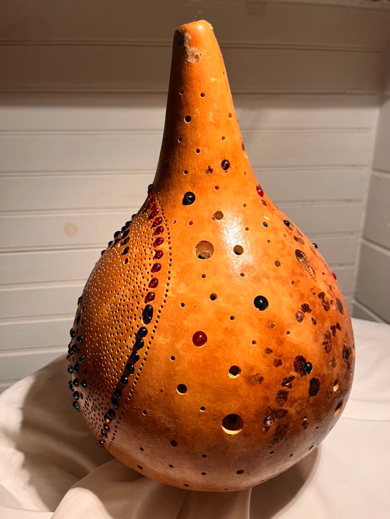 Swirling Galaxy XL Gourd Lamp