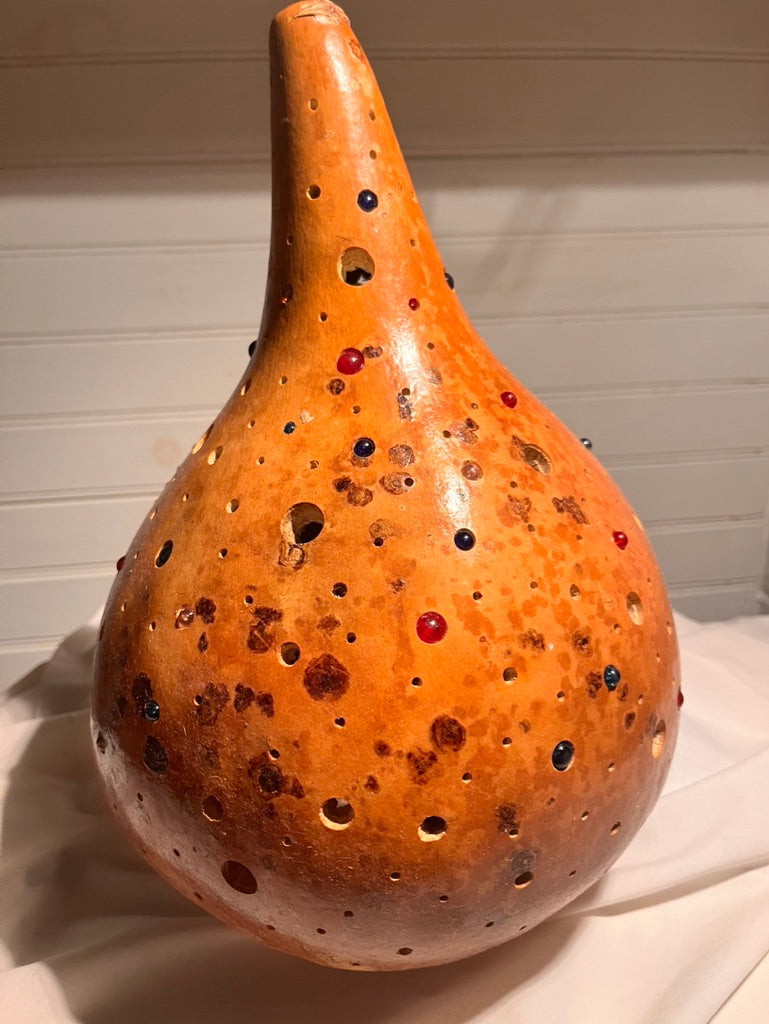 Swirling Galaxy XL Gourd Lamp