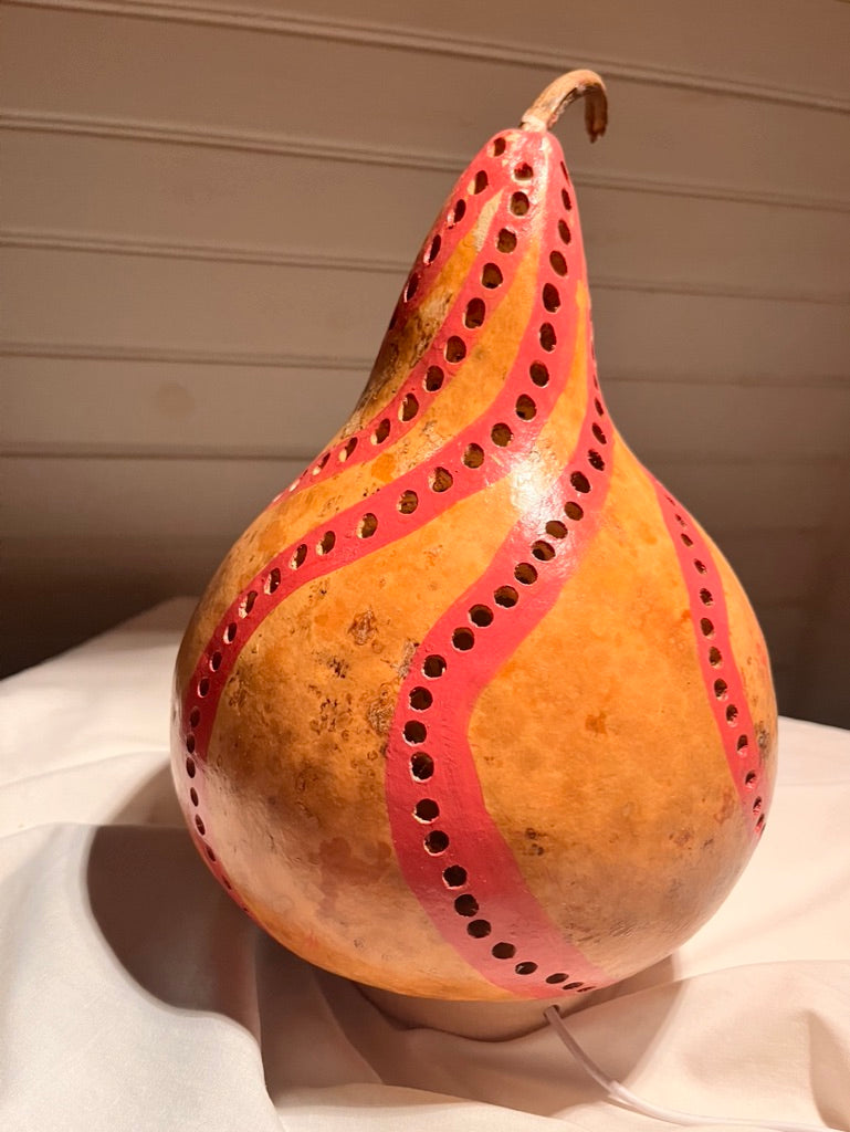 Pink is Power Gourd Lamp