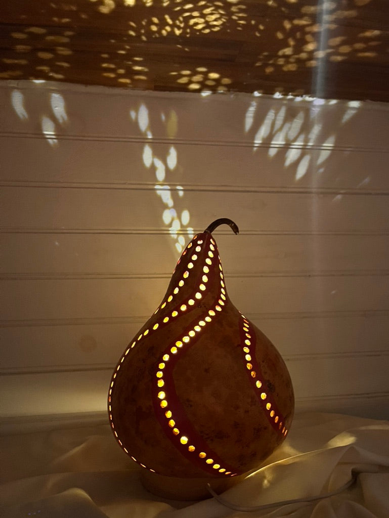 Pink is Power Gourd Lamp